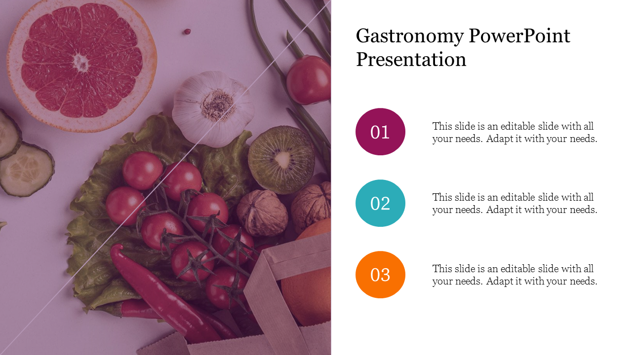 Free - Multicolor Gastronomy PowerPoint Presentation Slide Design